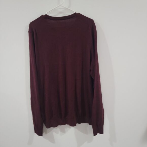 Sonoma Mens Sweater Size XL Maroon Academia Crew Neck - Picture 2 of 7